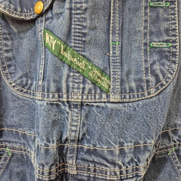 Key Imperial Aristocrat Unisex Medium Wash Blue Cotton Denim Overalls Bibs - Picture 14 of 16